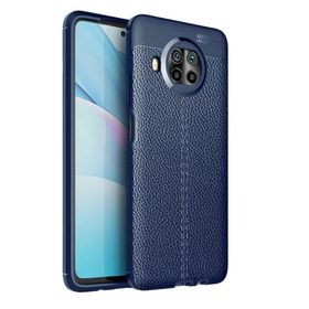 Gpack Xiaomi Mi 10T Lite Niss Silikon Deri Görünümlü Lacivert Kılıf