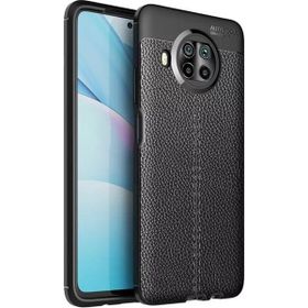 Gpack Xiaomi Mi 10T Lite Niss Silikon Deri Görünümlü Siyah Kılıf