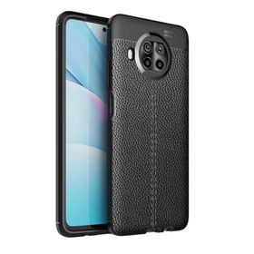 Gpack Xiaomi Mi 10T Lite Niss Silikon Deri Görünümlü Siyah Kılıf
