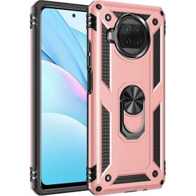 Gpack Xiaomi Mi 10T Lite Vega Tank Koruma Standlı Yüzüklü Mıknatıslı Bronz Kılıf