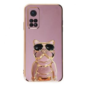 Gpack Xiaomi Mi 10T Pro Kamera Korumalı Köpek Desenli Standlı Silikon Kılıf