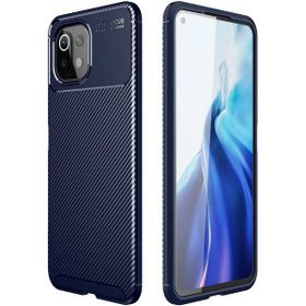 Gpack Xiaomi Mi 11 Lite Negro Silikon Deri Görünümlü Lacivert Kılıf