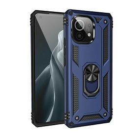 Gpack Xiaomi Mi 11 Lite Vega Tank Standlı Yüzüklü Mıknatıslı Lacivert Kılıf