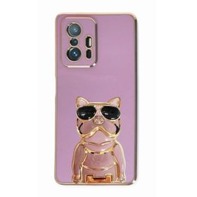 Gpack Xiaomi Mi 11T 5G Kamera Korumalı Köpek Desenli Standlı Silikon Kılıf
