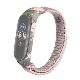 Gpack Xiaomi Mi Band 3 4 Kumaş Cırtcırt Kamuflaj Desenli Bronz Kordon