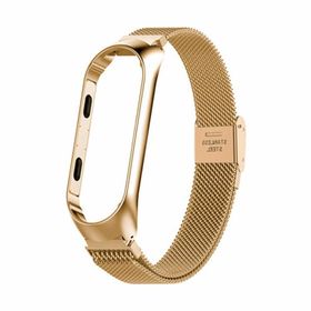 Gpack Xiaomi Mi Band 5 Clipsli Hasır Metal KRD 06 Gold Kordon