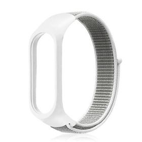 Gpack Xiaomi Mi Band 5 Kumaş Cırtcırt Velcro Beyaz Kordon