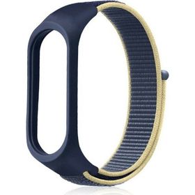 Gpack Xiaomi Mi Band 5 Kumaş Cırtcırt Velcro Mavi Kordon