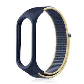 Gpack Xiaomi Mi Band 5 Kumaş Cırtcırt Velcro Mavi Kordon