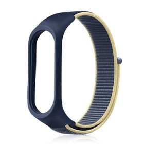 Gpack Xiaomi Mi Band 5 Kumaş Cırtcırt Velcro Mavi Kordon