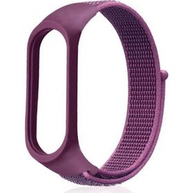 Gpack Xiaomi Mi Band 5 Kumaş Cırtcırt Velcro Mor Kordon