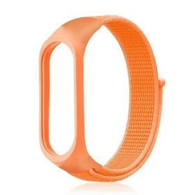 Gpack Xiaomi Mi Band 5 Kumaş Cırtcırt Velcro Turuncu Kordon