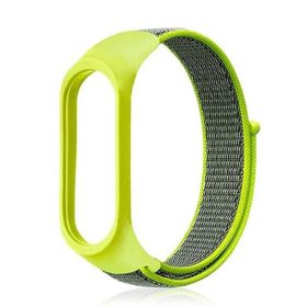 Gpack Xiaomi Mi Band 5 Kumaş Cırtcırt Velcro Yeşil Kordon