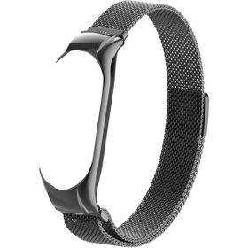 Gpack Xiaomi Mi Band 7 Hasır Metal Ayarlanabilir KRD 01 Siyah Kordon