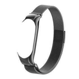 Gpack Xiaomi Mi Band 7 Hasır Metal Ayarlanabilir KRD 01 Siyah Kordon