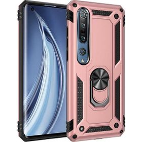 Gpack Xiaomi Mi Note 10 Lite Tank Koruma Vega Standlı Yüzüklü Mıknatıslı Bronz Kılıf