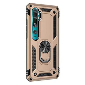 Gpack Xiaomi Mi Note 10 Lite Tank Koruma Vega Standlı Yüzüklü Mıknatıslı Gold Kılıf
