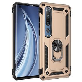 Gpack Xiaomi Mi Note 10 Lite Tank Koruma Vega Standlı Yüzüklü Mıknatıslı Gold Kılıf