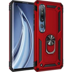 Gpack Xiaomi Mi Note 10 Lite Tank Koruma Vega Standlı Yüzüklü Mıknatıslı Kırmızı Kılıf