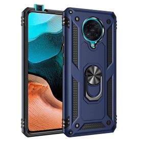 Gpack Xiaomi Poco F2 Pro Tank Koruma Vega Standlı Yüzüklü Mıknatıslı Lacivert Kılıf