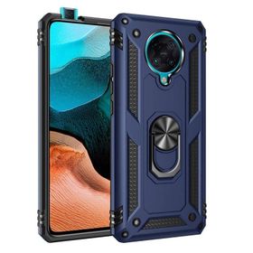 Gpack Xiaomi Poco F2 Pro Tank Koruma Vega Standlı Yüzüklü Mıknatıslı Lacivert Kılıf
