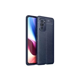 Gpack Xiaomi Poco F3 Niss Silikon Deri Görünümlü Lacivert Kılıf