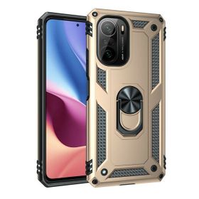 Gpack Xiaomi Poco F3 Vega Tank Koruma Standlı Yüzüklü Mıknatıslı Kırmızı Kılıf