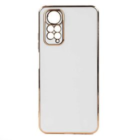 Gpack Xiaomi Poco M4 Pro 5G Bark Parlak Silikon Renkli Kenarları Rose Beyaz Kılıf