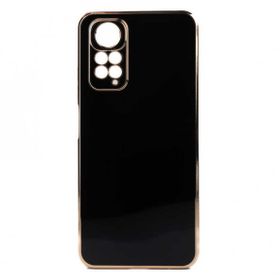 Gpack Xiaomi Poco M4 Pro 5G Bark Parlak Silikon Renkli Kenarları Rose Beyaz Kılıf