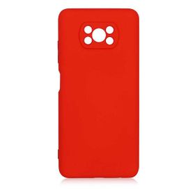 Gpack Xiaomi Poco X3 Mara Silikon Mat Soft Kamera Korumalı Lansman Kırmızı Kılıf