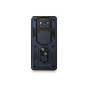 Gpack Xiaomi Poco X3 Tank Aramid Sürgülü Vega Yüzüklü Lacivert Kılıf