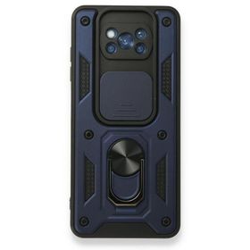 Gpack Xiaomi Poco X3 Tank Aramid Sürgülü Vega Yüzüklü Lacivert Kılıf