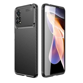 Gpack Xiaomi Poco X4 Pro 5G Negro Karbon Kamera Korumalı Silikon Lux Siyah Kılıf