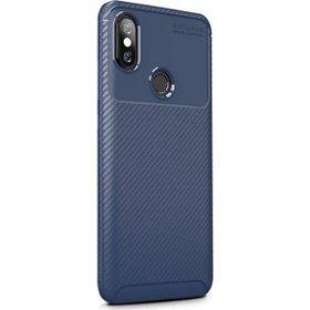 Gpack Xiaomi Red Mi Note 6 Pro Lacivert Negro Karbon Dizayn Silikon Kılıf