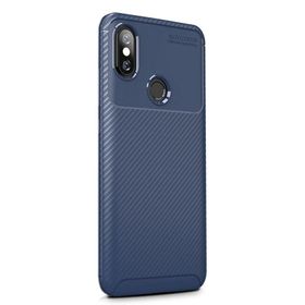 Gpack Xiaomi Red Mi Note 6 Pro Lacivert Negro Karbon Dizayn Silikon Kılıf
