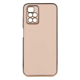 Gpack Xiaomi Redmi 10 2022 Bark Parlak Silikon Renkli Kenarları Rose Bronz Kılıf