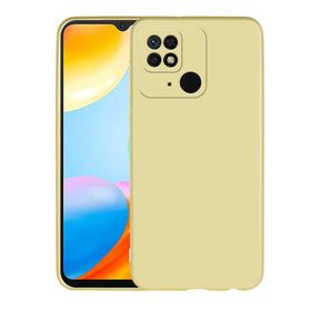 Gpack Xiaomi Redmi 10C Mat Korumalı Premier Mat Silikon Altın Kılıf