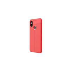 Gpack Xiaomi Redmi 6 Pro Niss Deri Görünümlü Siyah Silikon Kılıf