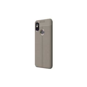 Gpack Xiaomi Redmi 6 Pro Niss Deri Görünümlü Siyah Silikon Kılıf