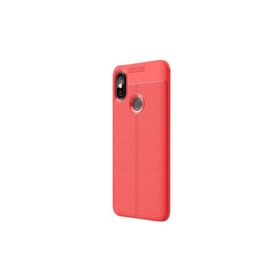 Gpack Xiaomi Redmi 6 Pro Niss Deri Görünümlü Siyah Silikon Kılıf