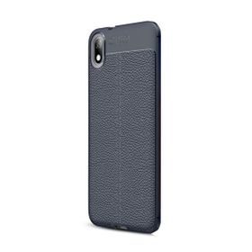 Gpack Xiaomi Redmi 7a Niss Deri Görünümlü Siyah Silikon Cep Telefonu Kılıf