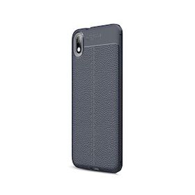 Gpack Xiaomi Redmi 7a Niss Deri Görünümlü Siyah Silikon Cep Telefonu Kılıf