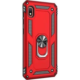 Gpack Xiaomi Redmi 7A Vega Standlı Yüzüklü Mıknatıslı Kırmızı Cep Telefonu Kılıf