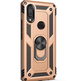 Gpack Xiaomi Redmi 7A Vega Standlı Yüzüklü Mıknatıslı Nano Glass Gold Cep Telefonu Kılıf
