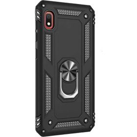 Gpack Xiaomi Redmi 7A Vega Standlı Yüzüklü Mıknatıslı Nano Glass Siyah Cep Telefonu Kılıf