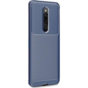 Gpack Xiaomi Redmi 8 Negro Karbon Dizayn Nano Glass Lacivert Silikon Cep Telefonu Kılıf