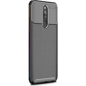 Gpack Xiaomi Redmi 8 Negro Karbon Dizayn Siyah Silikon Cep Telefonu Kılıf