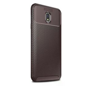 Gpack Xiaomi Redmi 8A Negro Karbon Dizayn Kahverengi Silikon Cep Telefonu Kılıf