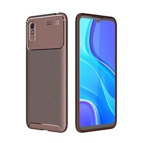 Gpack Xiaomi Redmi 9a Negro Karbon Dizayn Silikon Kahverengi Kılıf