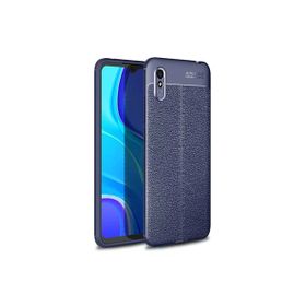 Gpack Xiaomi Redmi 9A Niss Silikon Deri Görünümlü Siyah Kılıf